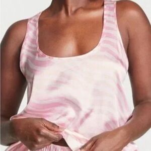 Victoria's Secret Pink and White Striped Tank Top